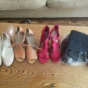 Lot of 4 Pairs of Shoes, Sizes 9-9.5 (boots 7.5)